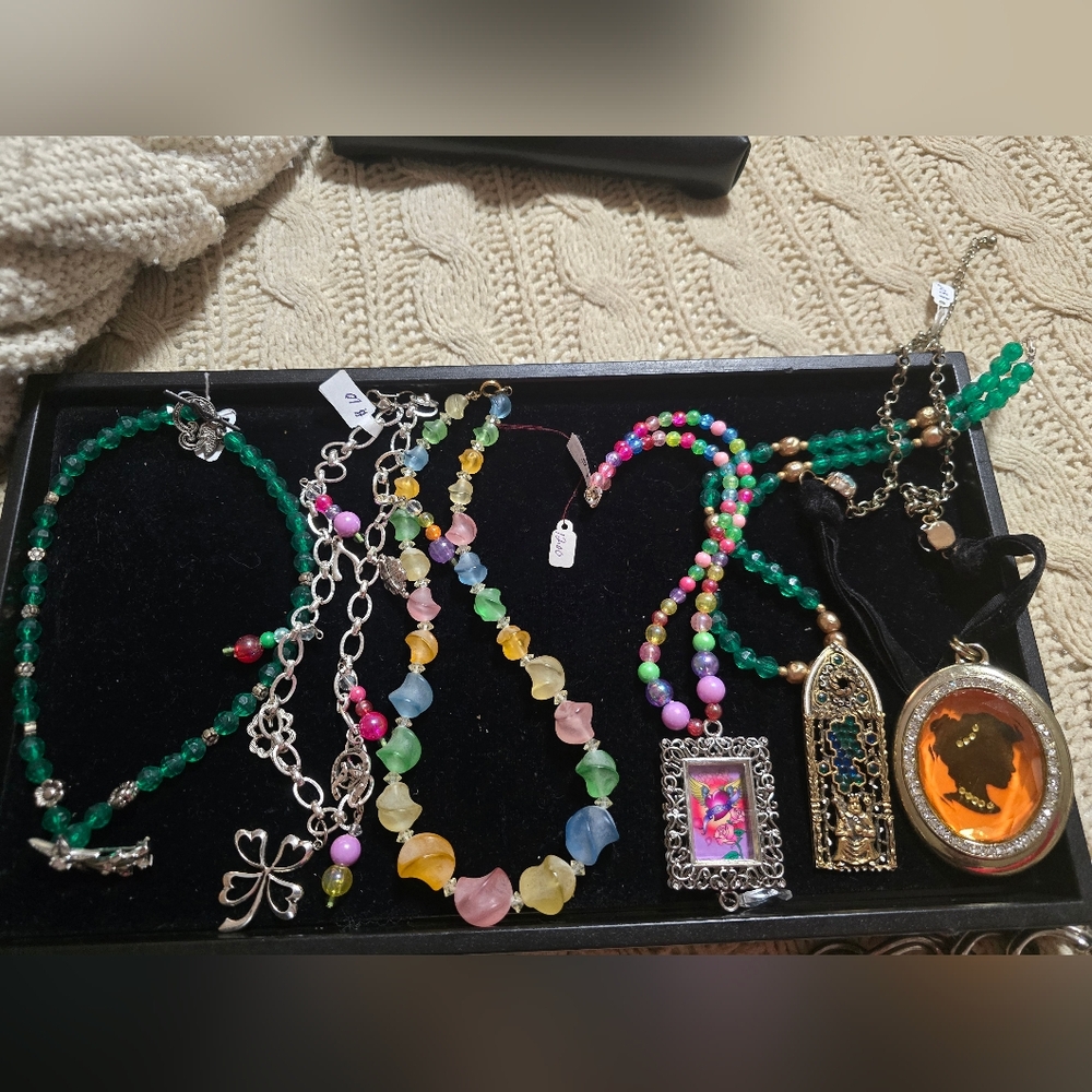 6 Fun Whimsical Colorful Necklace Bundle